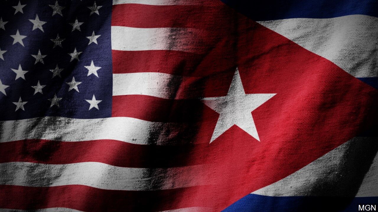 U.S. and Cuba flags